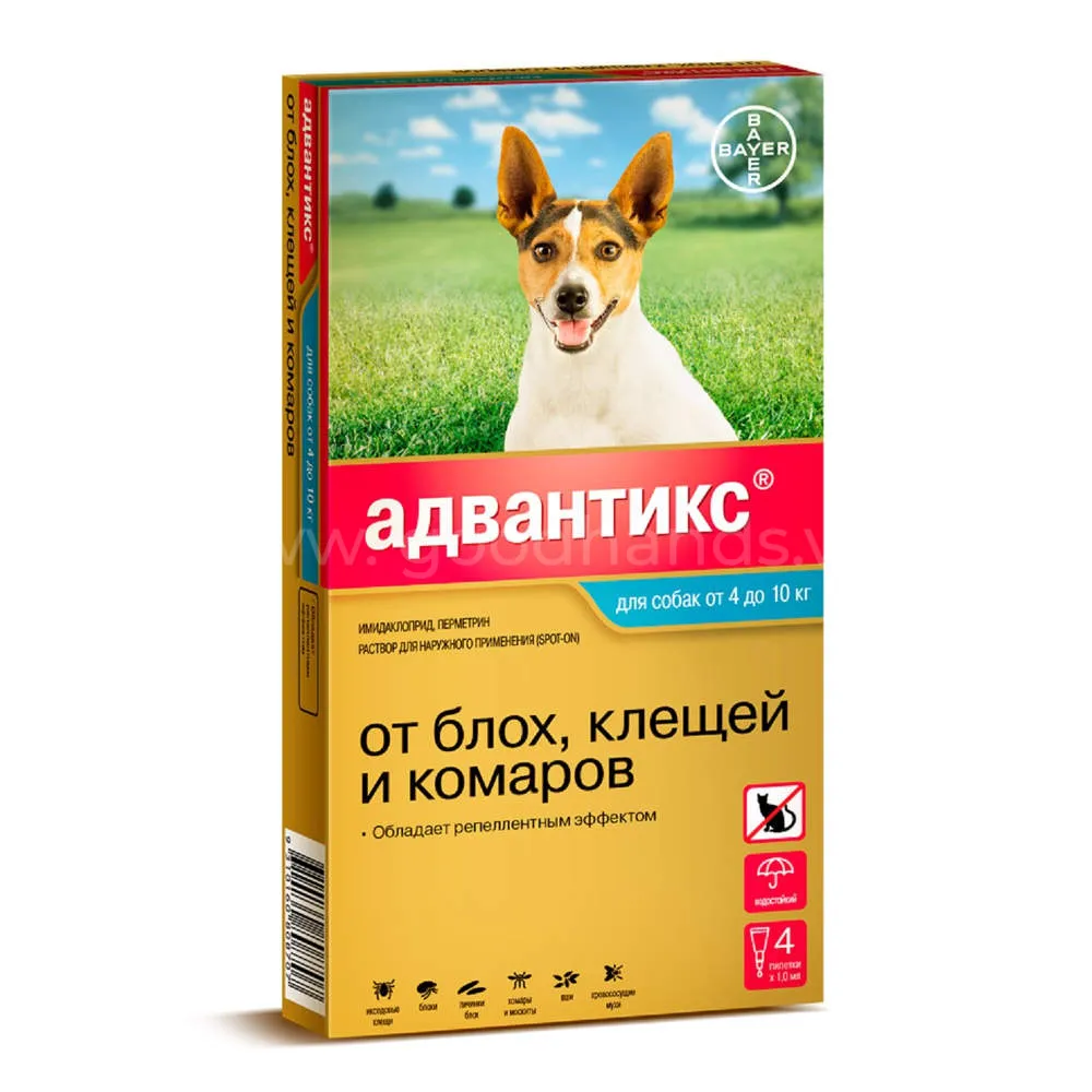 капли от клещей для собак адвантикс